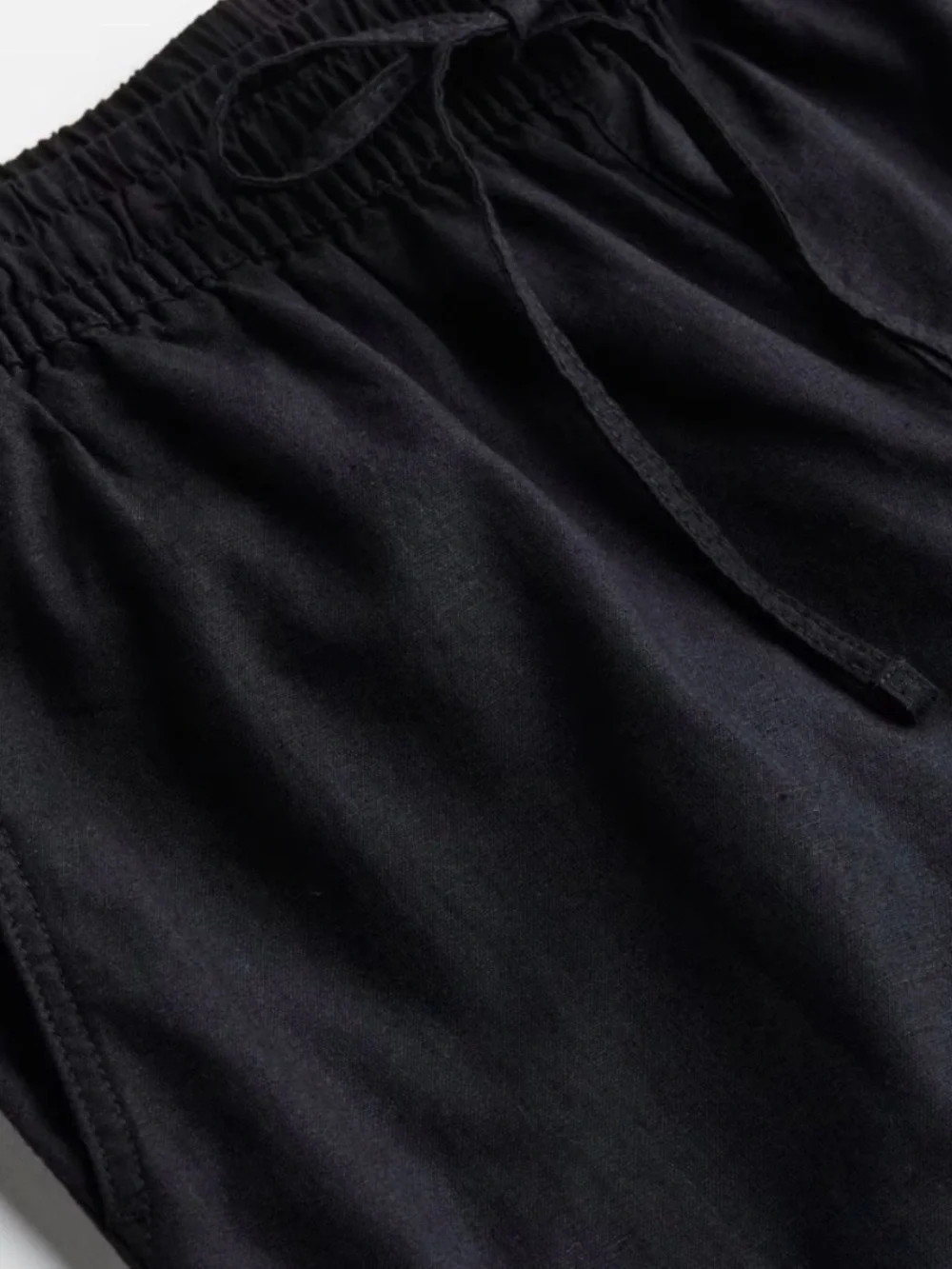 H&M Classic Wide-Leg linen Pants - Black